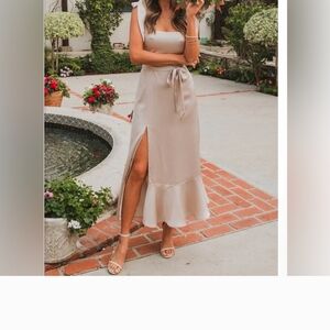 Show Me Your MuMu Claire Satin Midi Dress